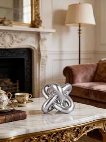 现代树脂结饰，适用于客厅——简约金色、白色和黑色桌面摆件，现代家居装饰品，可放置于咖啡桌、书架、办公桌上，优雅现代室内装饰雕塑，适合圣诞节及全年使用。 - B - 查看 15