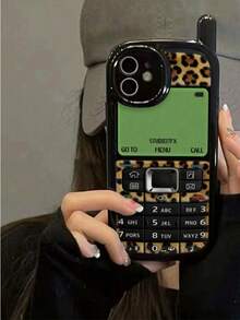 1个复古豹纹保护壳，亮面喷漆软壳防摔保护套，适用于 17、16、15、11、12 Pro、13 Pro Max - 彩色 - 查看 1