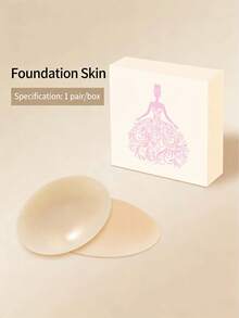 2片装不粘性乳贴，可重复使用硅胶材质，不显露乳沟，隐形胸贴，无痕无痕，超薄隐形胸罩贴，生物粘合硅胶材质，可重复使用，防汗，适合夏季旅行 - 彩色 - 查看 9