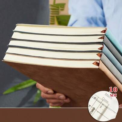 Quaderno in pelle PU formato B5/A5, 120 fogli/240 pagine per scrittura, forniture per la cancelleria, forniture scolastiche e articoli essenziali per l'inizio della stagione scolastica