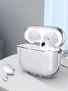 亮片钻石透明闪光蓝牙耳机保护套，全包式设计，兼容苹果第四代/第三代Pro/第二代Pro，时尚百搭 - 彩色 - 查看 9