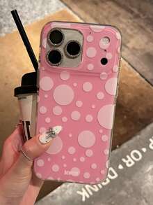 Funda de teléfono mate con lunares minimalista y linda, adecuada para iPhone 17 Pro Max, 17 Pro, 17, 16 Pro Max, 16 Pro, 16, 15, 14, 13, 12 Pro Max, cubierta protectora de teléfono con acabado mate y antichoque de moda - Fundación de lunares - Ver 2