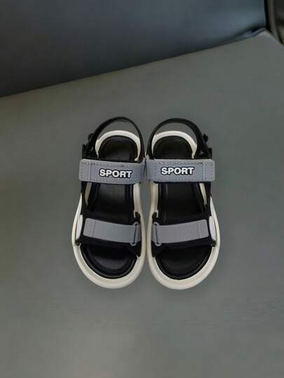 Süße Mädchen Sandalen mit Strass-Schleife und offenem Zehenbereich, atmungsaktive Strandurlaubs-Sandalen