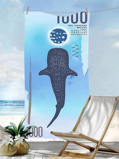 1 chiếc khăn tắm biển chủ đề cá mập voi tờ tiền 1000 Rufiyaa Maldives - Có hai kích cỡ lớn và nhỏ. Đặc điểm: Nhanh khô, mềm mại, dễ mang theo, thời trang, chống cát, siêu thấm hút và được làm từ sợi microfiber. Phong cách: Bohemian, nhiệt đới, cổ điển, ngộ nghĩnh, yoga, dã ngoại, chống tia UV. Thích hợp cho: Bãi biển, hồ bơi, hoạt động ngoài trời, đồ dùng du lịch, cắm trại, yoga, phòng tập thể dục, thể thao và bơi lội; Phù hợp cho cả nam và nữ.