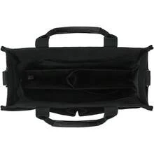 Sac fourre-tout en canevas pour femmes avec fermeture éclair et compartiments séparés - idéal pour le travail, l'université, les enseignants et les infirmières - Noir - Voir 3