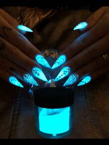 Dofuny 10g/Bottle Glow In The Dark Phosphorescent Powder Fluorescent Pigment DIY Handmade Soap Kit For Jewelry Making Epoxy Resin Decoration Coloring Agent - A - View 5
