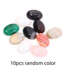 5-10pcs Assorted Oval Semi-Precious Glass Stones, Polished Finish, Jewelry Making & Home Decor Accents, Multicolor - Randomly Mix Colors - View 11