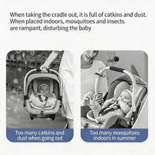 1pc Universal Baby Stroller Mosquito Net, Full Coverage Infant Stroller Anti-Mosquito And Insect Mesh Canopy - Multicolor - View 6