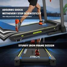 Folding Treadmills For Home/Office-3.5 HP 330lbs Weight Capacity Portable Electric Foldable Treadmill Walking Pad-Running Exercise Walk Machine Heavy Duty Treadmill Fitness Workout Jogging Green - Default Title - 查看 4