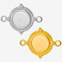 2pcs Assorted Geometric Shapes Including Rectangle, Circle, Oval, Square 304 Stainless Steel Pendant, Jewelry Making Charms, Suitable For DIY Photo, Stone, Resin Jewelry Trays And Bases, Vintage Personalized Accessories For Men And Women - Geometry - View 60