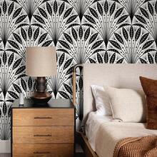Geometric Feathers Pattern Wallpaper Home Decor Peel And Stick Wallpaper Colorful Background Wallpaper Removable Wallpaper Living Room Bedroom Wall Furniture Renovation Decorative Stickers 1 Roll 17.7" X 118.1" - RW653 - 查看 2