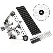 Mini Compound Bow, Stainless Steel, Silver, Archery Target Shooting, Hunting And Fishing Gear, Outdoor Sports Equipment,Bow And Arrow - 銀色 - 查看 7