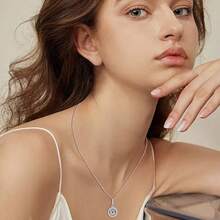1 mặt dây chuyền bạc S925 đính đá Moissanite 1 carat, thích hợp cho nữ đeo hàng ngày. - Một miếng - Xem 5