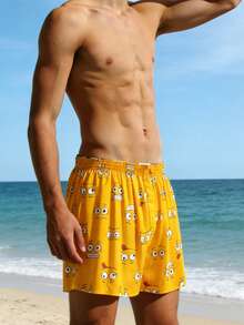 1pc Men's Multicolor Cotton Plaid Print Fashion Comfortable Boxer Briefs - Multicolor - View 1