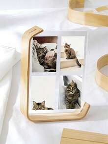 Khung ảnh 4 ngăn tùy chỉnh, Hộp kỷ niệm | In UV chất lượng bảo tàng, Tấm acrylic trong suốt hai lớp chống bụi, In acrylic UV độ phân giải cao 4 ô + Khung gỗ sồi, Có thể tùy chỉnh - Nhiều màu - Xem 3