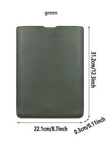 适用于 12 英寸笔记本电脑的保护套（A1534/A1625），PU 皮革加厚防水套，杏色 - 查看 3