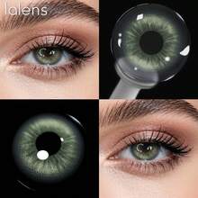 Lalens 新品上市 1 对/2 片装 小瞳孔 Sora 自然绿色美瞳，直径 14.50mm，基弧 8.6mm，适合深棕色眼睛，打造精致妆容，秋冬季节的理想之选，尤其适合 Y2K 时尚，生日、圣诞派对的完美礼物，色彩鲜艳 - sora green - 查看 3