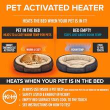 Pet Bed Warmer Turn Any Pet Bed Into a Heated Cat or Dog Bed Waterproof Indoor Heated Warming Pad Insert Automatic Temperature Safety Listed - Small 10.25 X 9.25in Gray - Pequeño - Ver 5