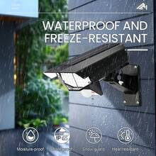 IP67 戶外感應式太陽能燈，65 LED 投光燈，攝影機造型安防燈，適用於門廊、花園、庭院 - With remote - 查看 1