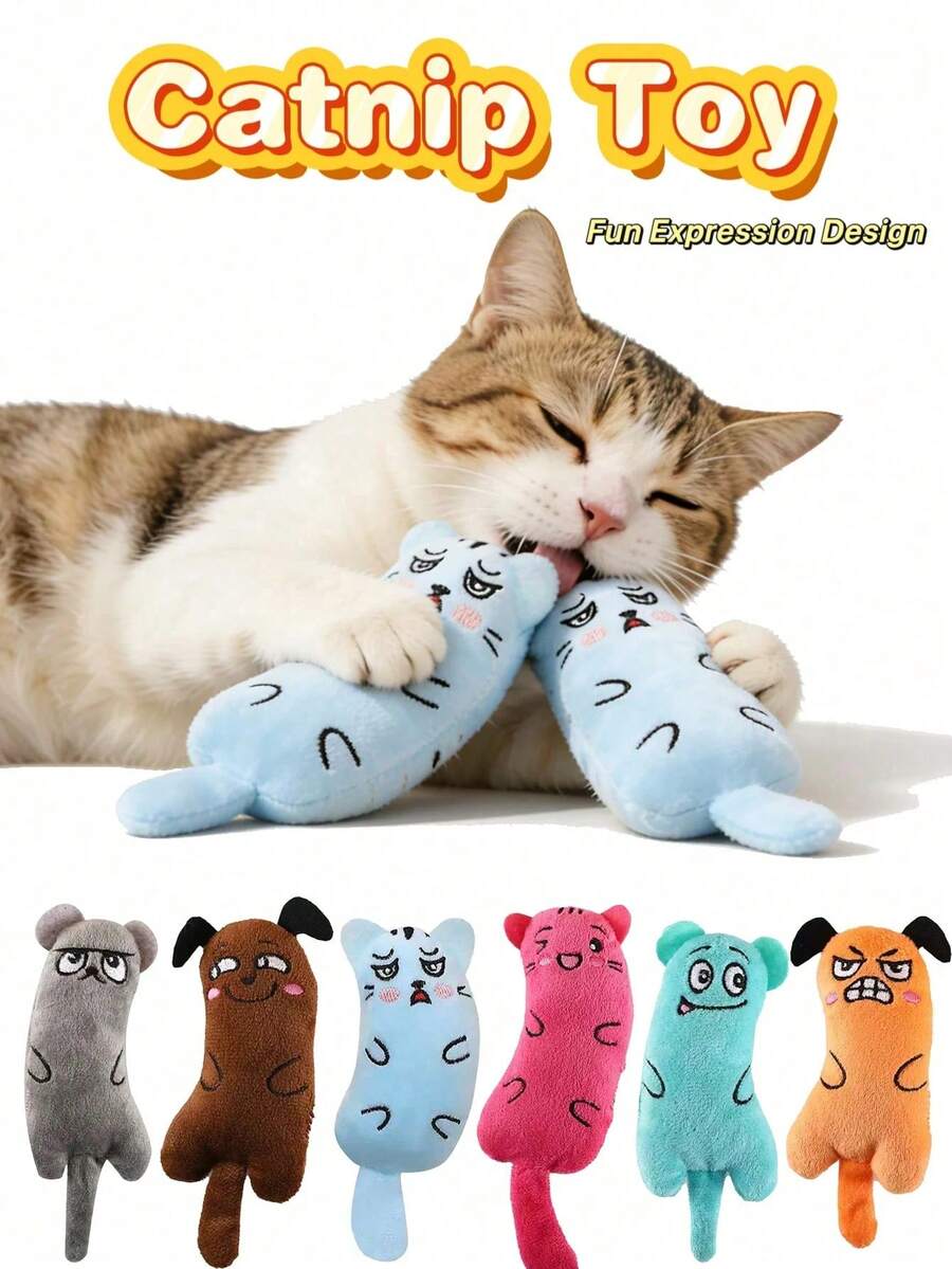 宠物猫玩具，趣味表情老鼠玩具，吸引猫咪注意力，满足猫咪咀嚼和抓挠需求，轻巧易抓握，经久耐用，猫咪礼物