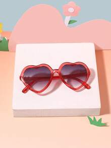1 chiếc kính thời trang retro cho trẻ em 3-8 tuổi, gọng polycarbonate hình trái tim, kiểu dáng độc đáo, đa năng, phù hợp đeo hàng ngày và dự tiệc, kèm hộp đựng kính. - Nhiều màu - Xem 6