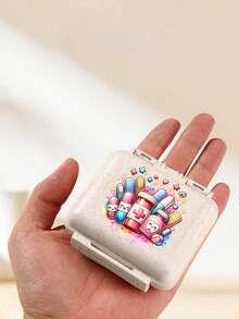 Hộp đựng thuốc mini 6 ngăn di động, hộp đựng thuốc, hộp đựng thuốc du lịch in hình "My Pill Bag" và hình viên thuốc, hộp đựng thuốc kín, hộp đựng thuốc 6 ngày/tuần, hộp đựng thuốc du lịch, hộp đựng vitamin hàng ngày, hộp đựng thuốc bỏ túi, hộp đựng mini, vật dụng thiết yếu trong gia đình và khi đi du lịch. - Nhiều màu - Xem 6
