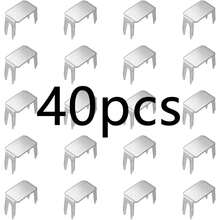 [40 Zipper Stops Replacement Kit] A Set Of 40 Bottom Stops For Zipper Sliders, Used For Replacing Closed Zippers On Bags, Jackets, And Coats. - 40pcs Top Retainer - View 10