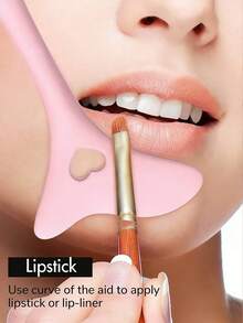 1pc Multi-Functional Eyeliner Stencil, 1pc Reusable Silicone Waterproof Eyeliner Stamp, Suitable For Eyeliner Brush, Sealing, Pencil Sharpener, Easy To Create Cat Eye And Smokey Eye Makeup - Multicolor - View 4