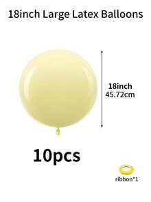 36英寸/18英寸大号浅黄色气球，2/4/6/10/18/30个套装，适用于婴儿派对、复活节、生日、婚礼、周年纪念、性别揭晓派对、毕业典礼、春季、向日葵、蜜蜂主题派对装饰 - 淡黃色 - 查看 11