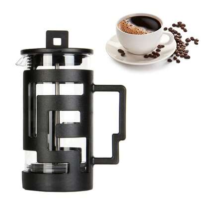 French Press Pot Maze Shell Design Glass Press Pot Press Coffee Tea Maker For Home Black 350ml,Coffee Service Coffee Accessories