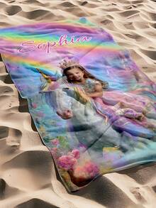 1 Stück personalisiertes Ozean Strandtuch mit Namen, personalisiertes Kinder Strandtuch, Sommer Kindergeburtstags Geschenk, personalisiertes Strandtuch mit Namen, Jungen & Mädchen personalisiertes Strandtuch, geeignet für Strand, Reisen, Schwimmen, Fitness, Yoga, Strandaccessoires, personalisiertes Strandtuch Geschenk für Freunde, in verschiedenen Größen erhältlich - Stil 1 - Übersicht 7