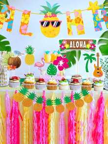 Đồ trang trí bánh cupcake phong cách Hawaii nhiệt đới, thích hợp cho tiệc khiêu vũ Hawaii, tiệc bãi biển, tiệc sinh nhật, lễ tốt nghiệp, đám cưới theo chủ đề nhiệt đới và lễ kỷ niệm theo chủ đề Aloha. - nhiều màu - Xem 6