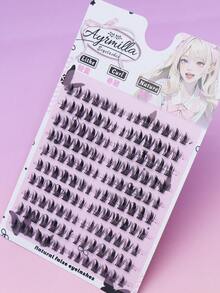 Extensiones de pestañas en racimos de 140 C Curl, pestañas naturales en racimos para DIY, pestañas de manga para maquillaje diario. - C - Ver 6