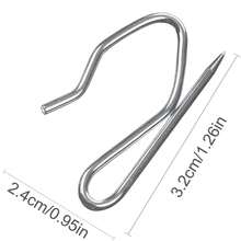50 buah Pengait Tirai Stainless Steel, Pengait Pin Logam Tugas Berat dan Pengait Pengontrol Lipatan, Cocok untuk Tirai Lipat Pensil, Rel, Cincin, dan Sistem Geser - Tipe A - View 4