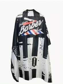 Professional Barber Cape, Polyester Fashion Hairdressing Apron, Adjustable Neckline Hair Dyeing Apron, Salon Tool, Hair Comb - Multicolor - View 12