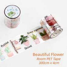 1 Cuộn Băng Keo Washi PET Họa Tiết Hoa Tươi, Hình Minh Họa Vẽ Tay Phong Cách Hoài Cổ, Nhãn Dán Chống Thấm Nước Có Giấy Lót, Thích Hợp Cho Sổ Lưu Niệm, Album Ảnh, Sổ Tay, Đồ Dùng Học Tập. - 1 cuộn - Xem 13