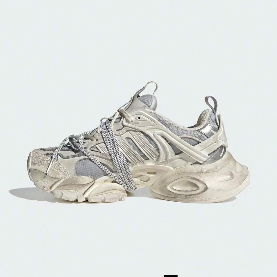 Adidas Originals XLG Runner Deluxe Shoes - Premium Chunky Retro Running Sneakers | Viral 2026 Y2K Aesthetic Dad Shoes | Lightweight Breathable Mesh & Suede Trainers | Comfortable All-Day Wear Thick Sole Footwear | Authentic Unisex Sportswear Classics - Màu trắng cốt lõi - Xem 1