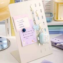 Vertical Magnetic Memo Board, Desktop Bulletin Board For Notes, Badges, Cards Display - one-size - View 2