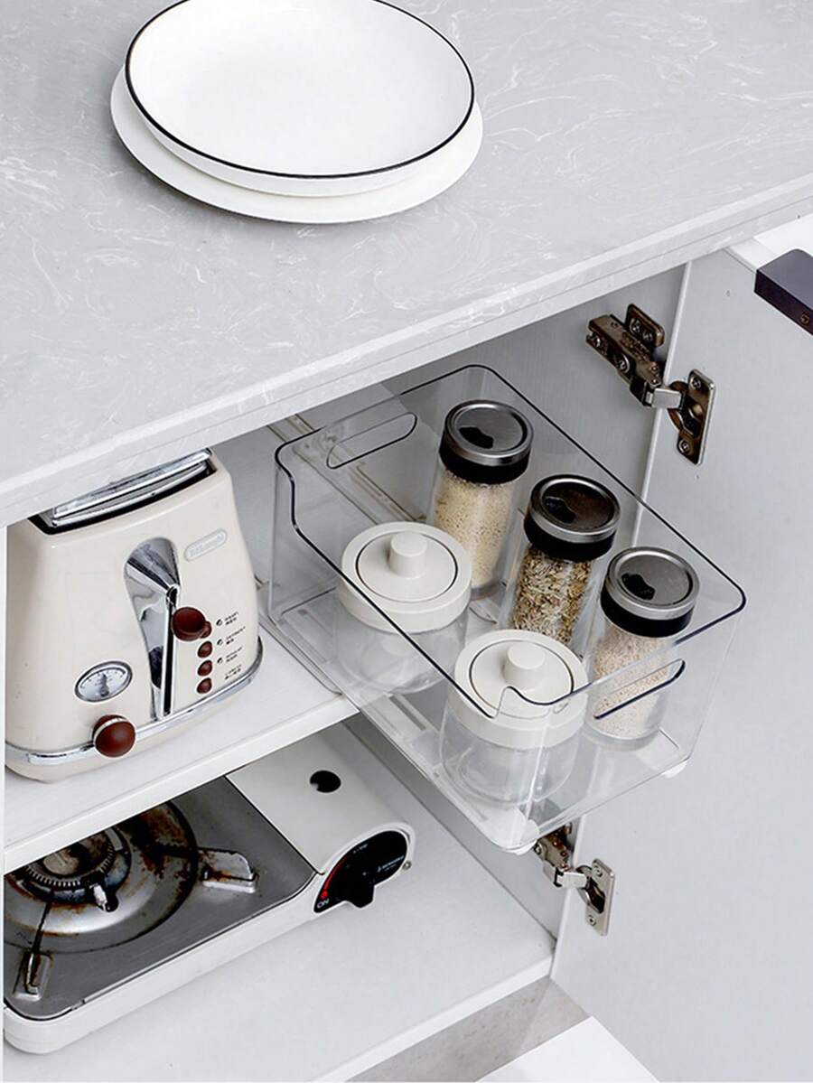 2/4/6件装塑料轨道导轨，抽屉滑轨储物盒拉出式轨道，滑动顺畅，方便拉出