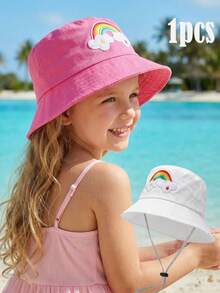 1pc Rainbow Horse Design Sun Hat, Cartoon Kids Cap, Foldable Lightweight Casual Hat For Children, Suitable For All Seasons - 1PC - View 2