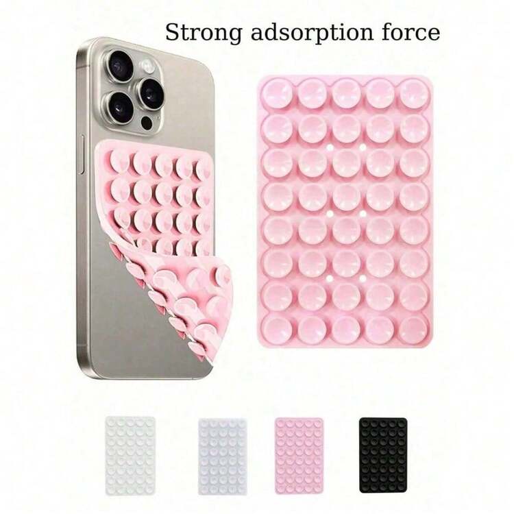 Silicone 1pc Silicone Suction Cup Phone Case Holder Phone Suction Cup Grip Octobuddy Adhesive Phone Grip Adhesive Phone Holder Suitable For Phones Adhesive Phone Holder Suitable For Phone Wallets Travel Accessories Wallets And Bags Women's Travel Essentials Travel Must-Haves Travel For Her For Him Valentine's Day Gift - Grey - View 1