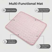 iDestry Thick Cooling Mat For Dogs, Suitable For Cats, Rabbits And Medium/Large Dogs, Curved Cooling Fiber Pad Inside, Non-Slip Washable Pet Outdoor Bed For Summer - Multicolor - View 4