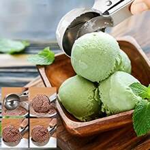 dilidili Heavy Duty Stainless Steel Ice Cream Scoop - Perfect For Ice Cream And Jelly, Dishwasher , Comfortable Grip - Silver - View 9