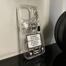 Ốp lưng điện thoại 3D phong cách Punk Metal Gothic Retro thủ công cá nhân hóa, tương thích với iPhone 17/16/15/14/13/Pro Max, trong suốt cao cấp, phong cách cá nhân, kiểu dáng Ins, mặt lưng epoxy trong suốt, thiết kế độc đáo. - Trong sáng - Xem 32