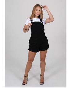 Women Denim Overalls & Jumpsuits - 黑色 - 查看 8
