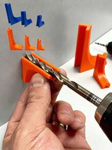 3件套钻孔导轨 | 带V型槽的垂直方形定位工具 | 比圆形导轨更耐磨，塑料材质，无需电池 - 多色 - 查看 1