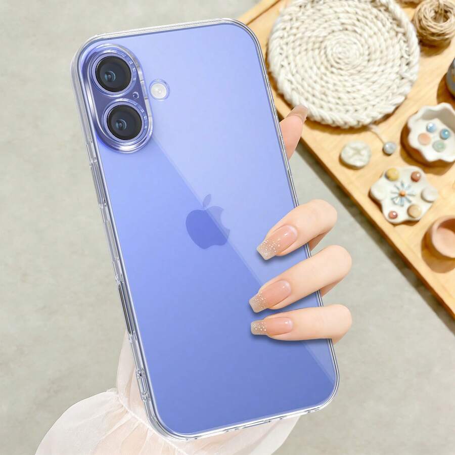 【人気のあるもの】iPhone16 ケース クリア スマホケース 透明 薄型 ソフト TPU 耐衝撃 メッキ加工 ストラップホール付き 軽量 - クリア - チェックする 1