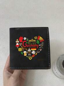 Country Pride Heart Wallet, Patriotic National Symbol PU Leather Bifold Wallet, Travel Souvenir Gift For Men Women - Multicolor - View 12