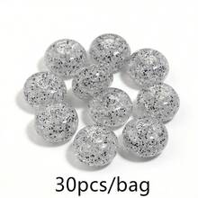 30 hạt/gói hạt acrylic lấp lánh pha lê, lỗ lớn 14mm, hạt rời tuyệt đẹp để làm trang sức, phụ kiện thủ công DIY làm băng đô cài tóc và dây đeo điện thoại, hiệu ứng ánh kim. - hạt - Xem 10