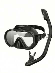 1 Set 6 Color Options High Definition Anti-Fog Large Frame Snorkel Mask & Breathing Tube Kit, Portable Full Dry Snorkeling Gear For Adults, Leak-Proof & Comfortable Fit, Unisex, Suitable For Island Vacation, Snorkeling, Free Diving, Pool Training And More Scenarios - Multicolor - View 19